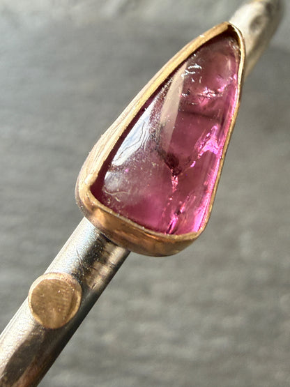 Pink Tourmaline Bangle