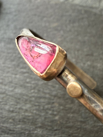 Pink Tourmaline Bangle