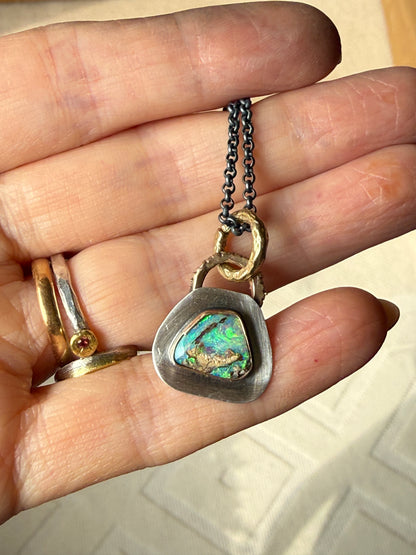 Dainty Opal Pendant