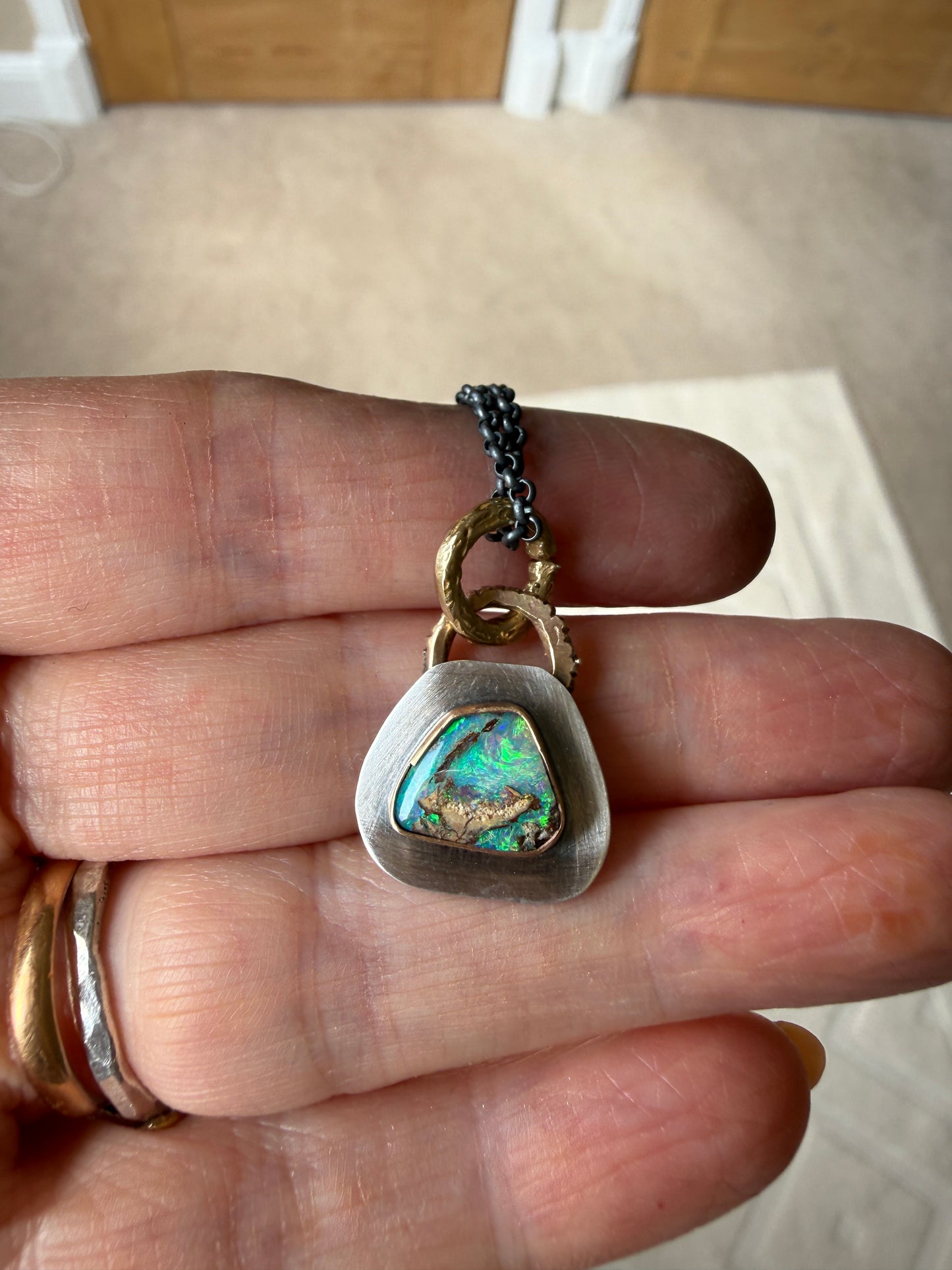 Dainty Opal Pendant