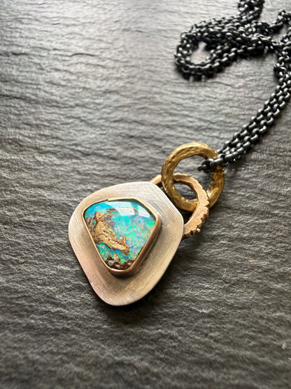 Dainty Opal Pendant