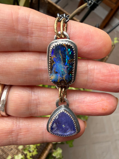 Tanzanite and Opal Necklace