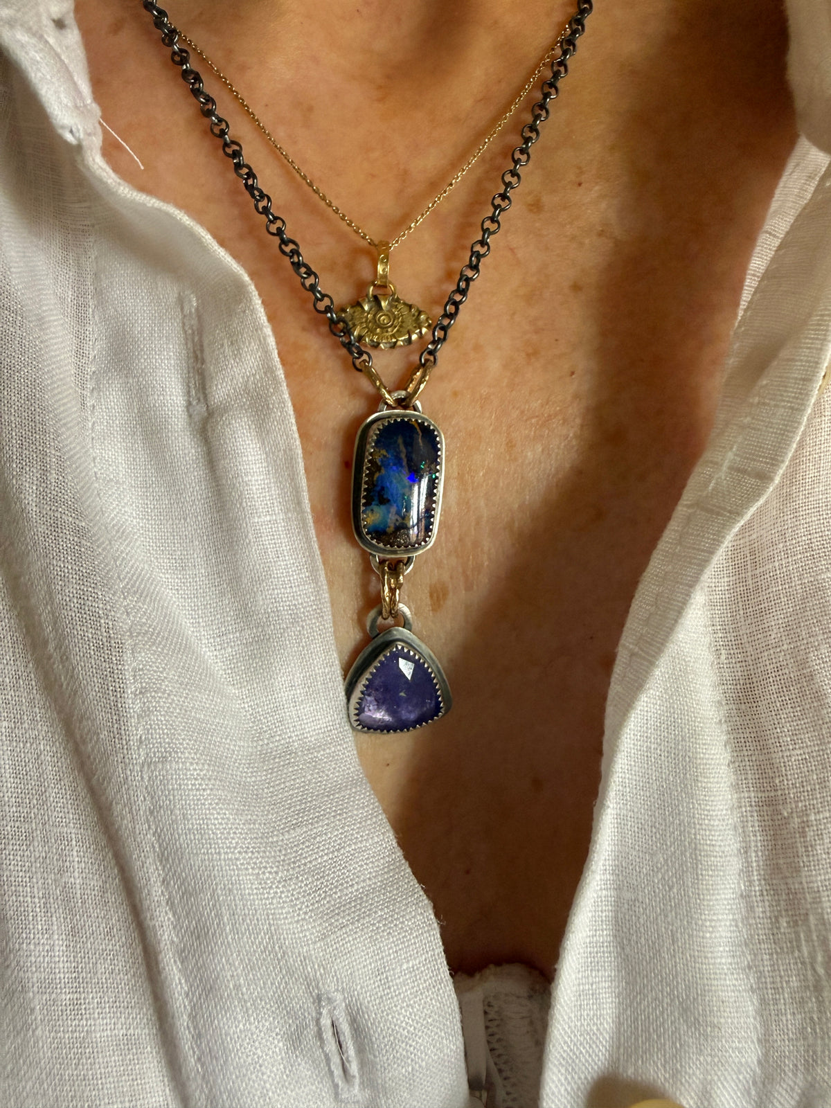 Tanzanite and Opal Necklace