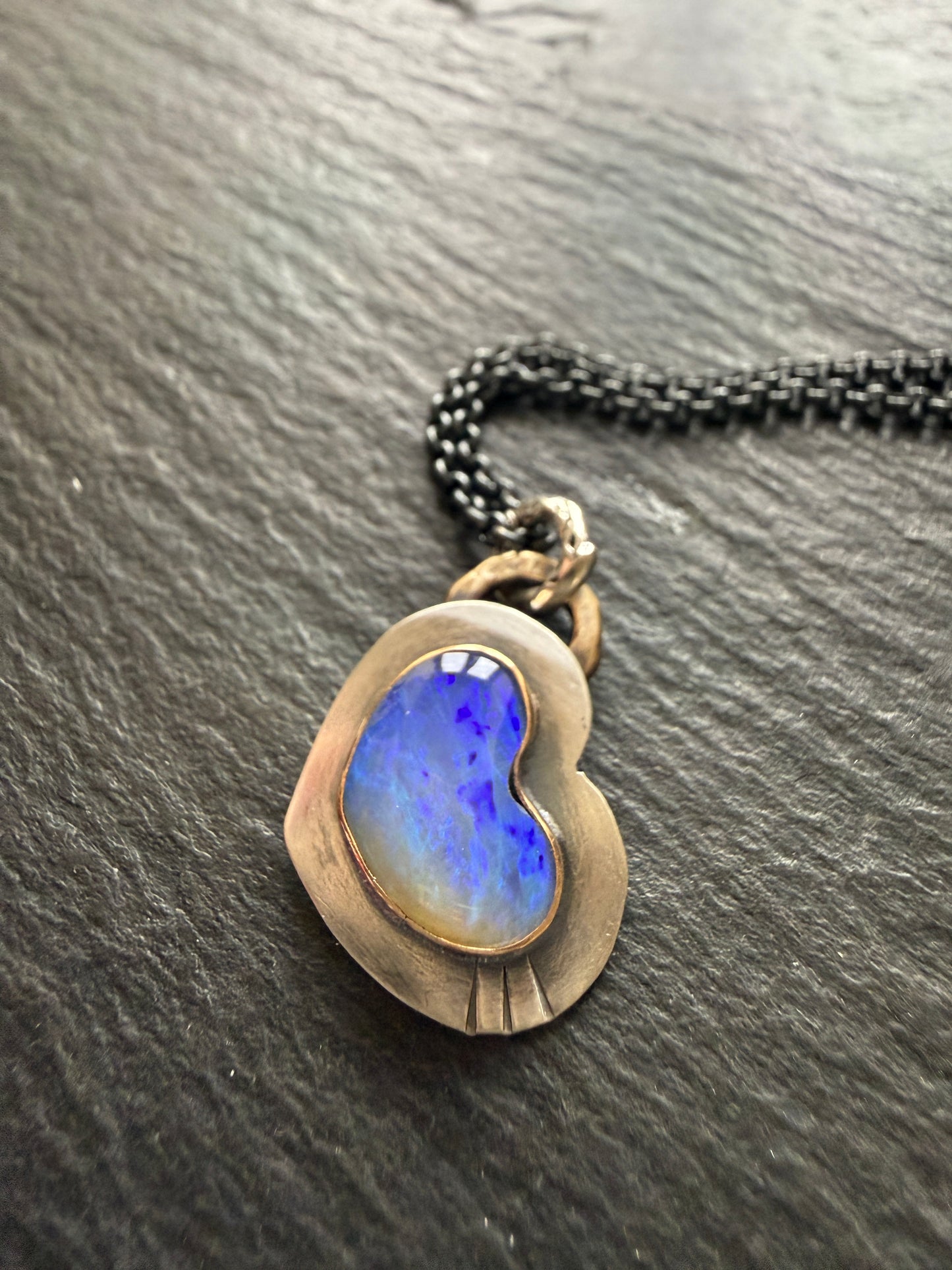 Dainty Purple Heart Opal