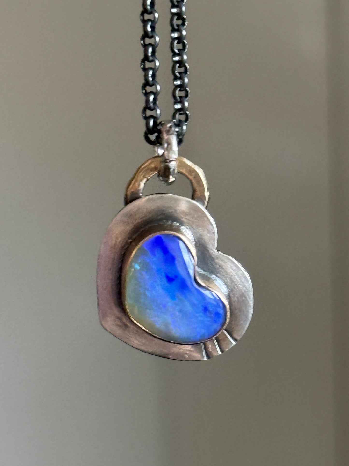 Dainty Purple Heart Opal