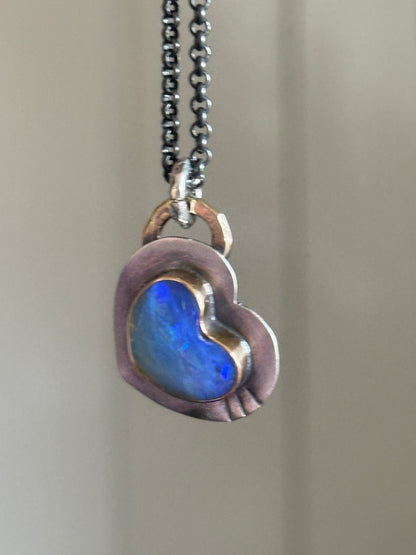 Dainty Purple Heart Opal