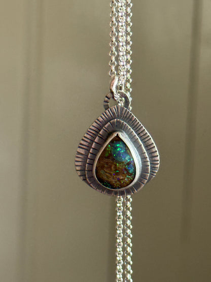 Opal on Layered Silver