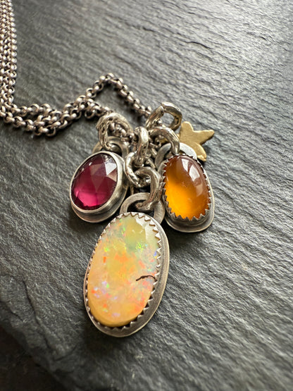 Gemstone Charm Necklace