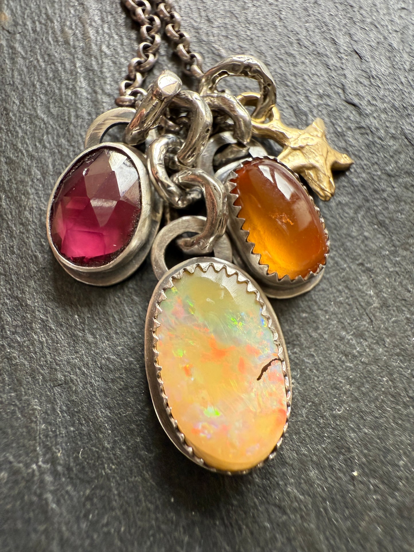 Gemstone Charm Necklace