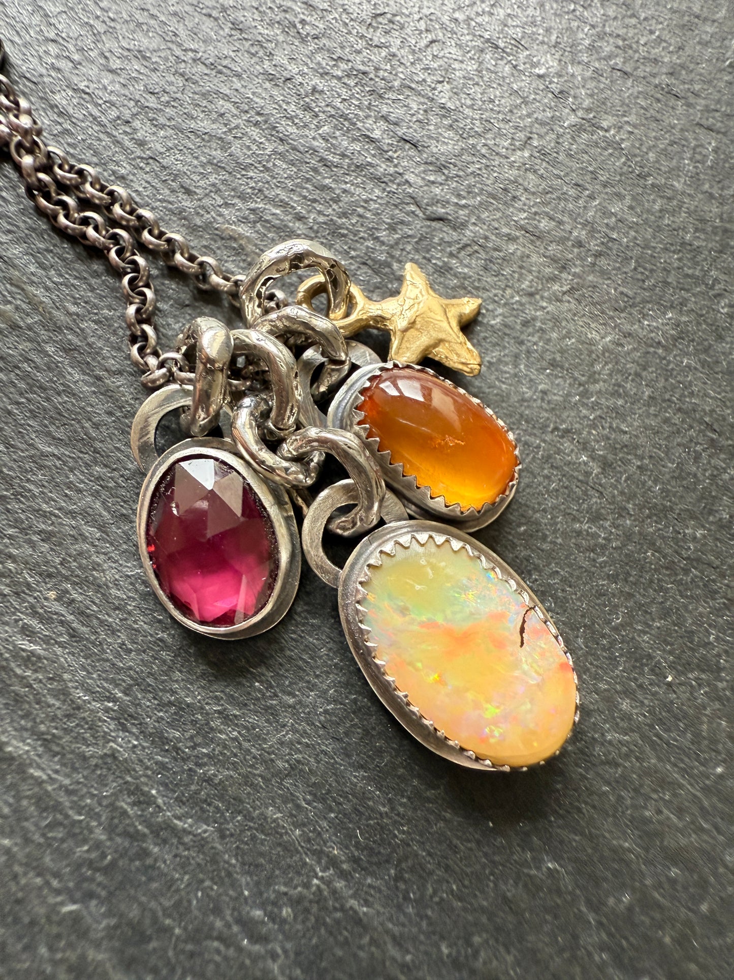 Gemstone Charm Necklace