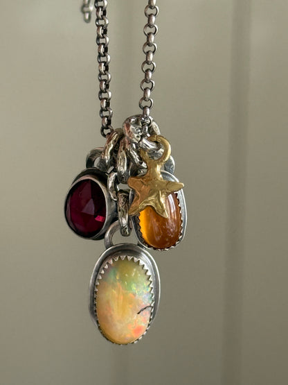 Gemstone Charm Necklace