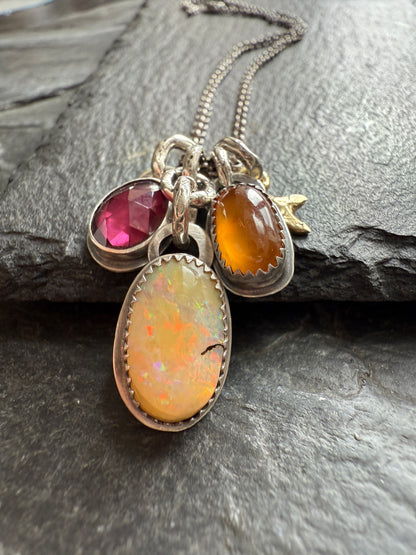 Gemstone Charm Necklace