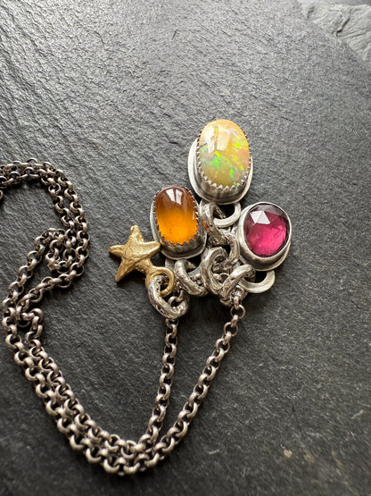 Gemstone Charm Necklace