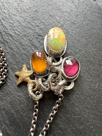 Gemstone Charm Necklace