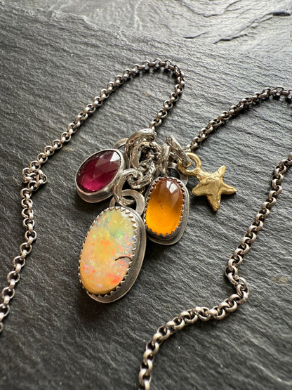 Gemstone Charm Necklace
