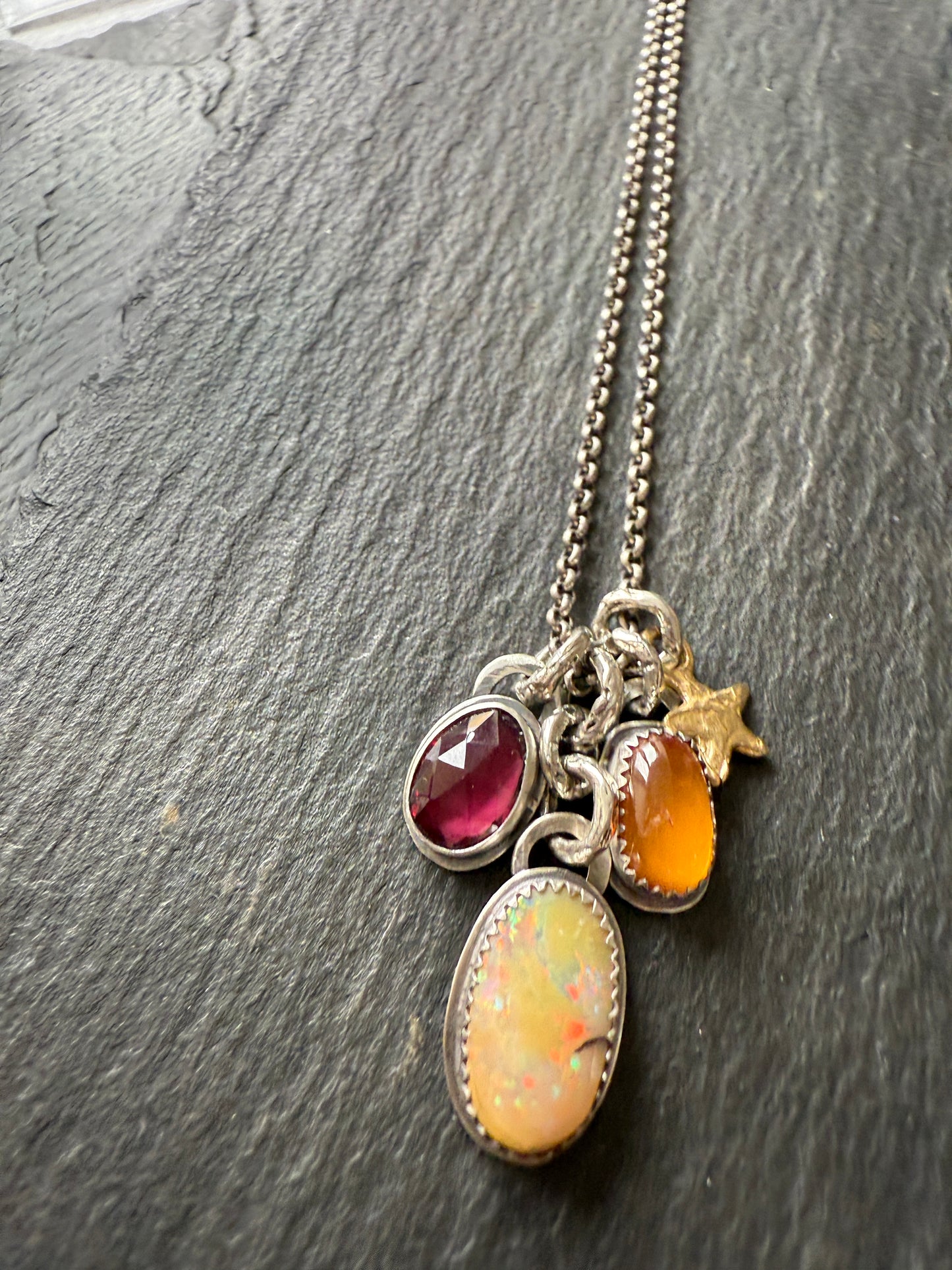Gemstone Charm Necklace