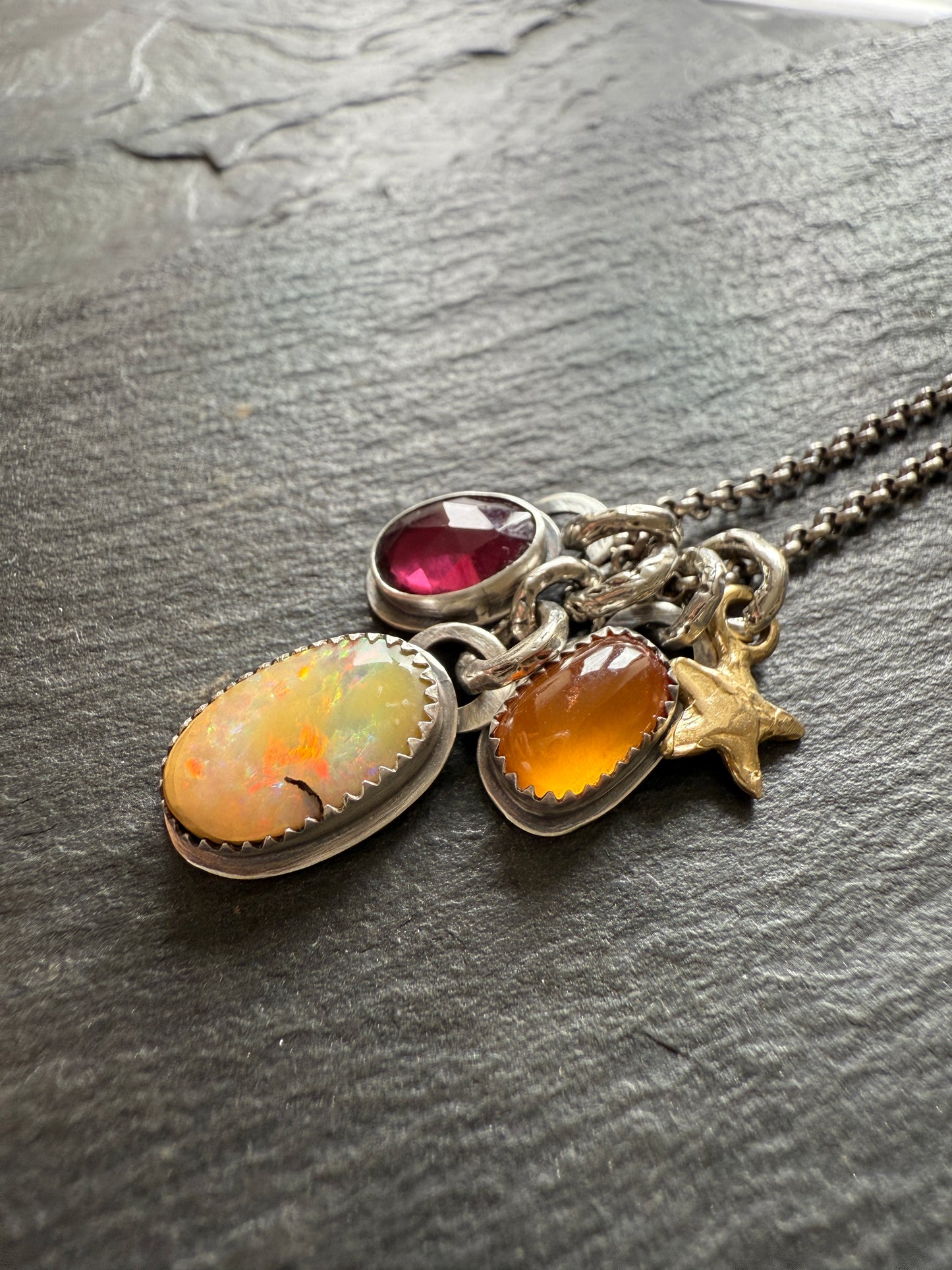 Gemstone Charm Necklace