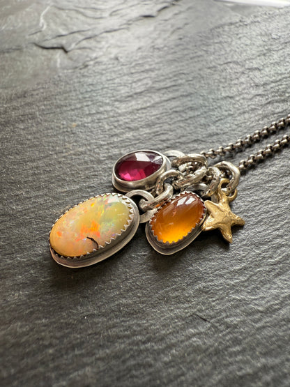 Gemstone Charm Necklace