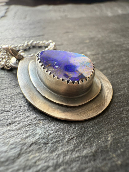 FOR CHRISTINE - 1 of 2 - Deep Blue Opal Necklace