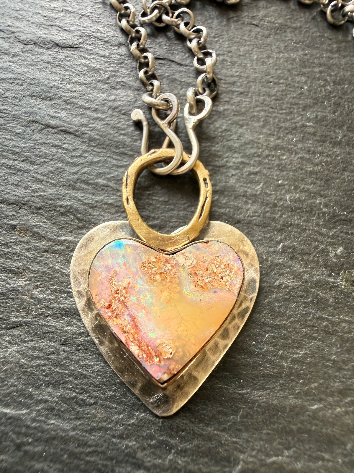 Pastel Boulder Opal Pendant