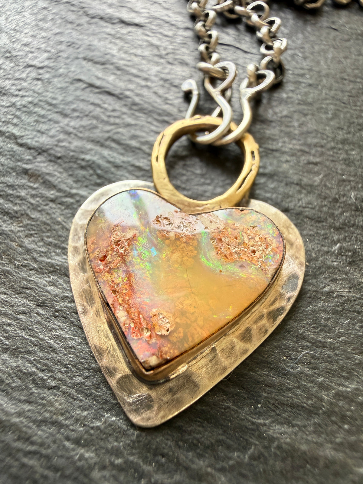 Pastel Boulder Opal Pendant