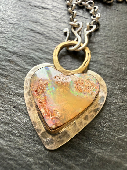 Pastel Boulder Opal Pendant