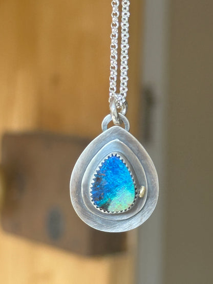FOR CHRISTINE - 1 of 2 - Deep Blue Opal Necklace