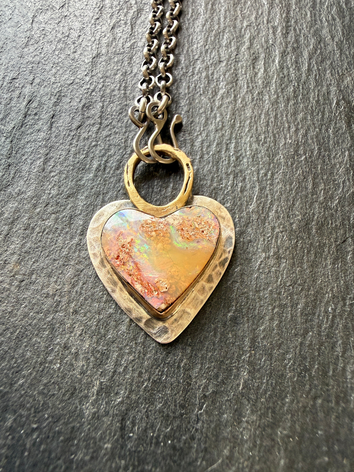 Pastel Boulder Opal Pendant