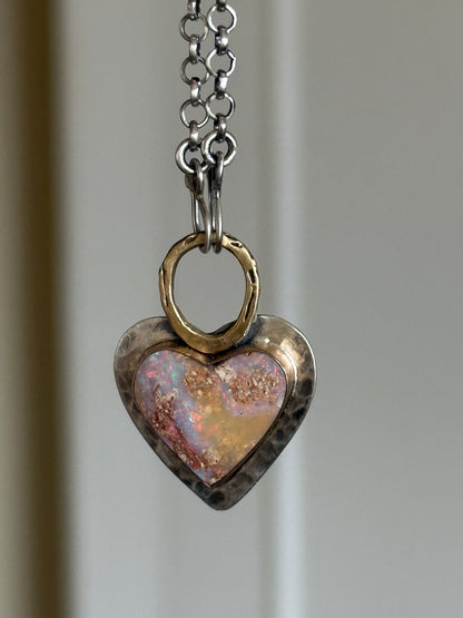 Pastel Boulder Opal Pendant