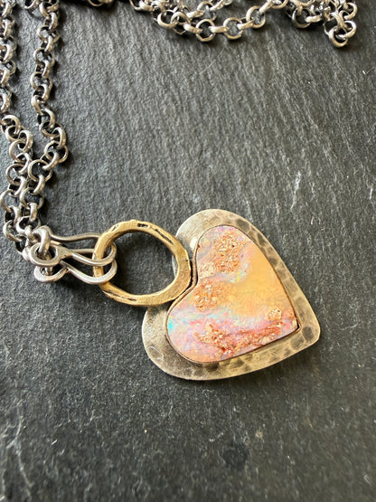 Pastel Boulder Opal Pendant