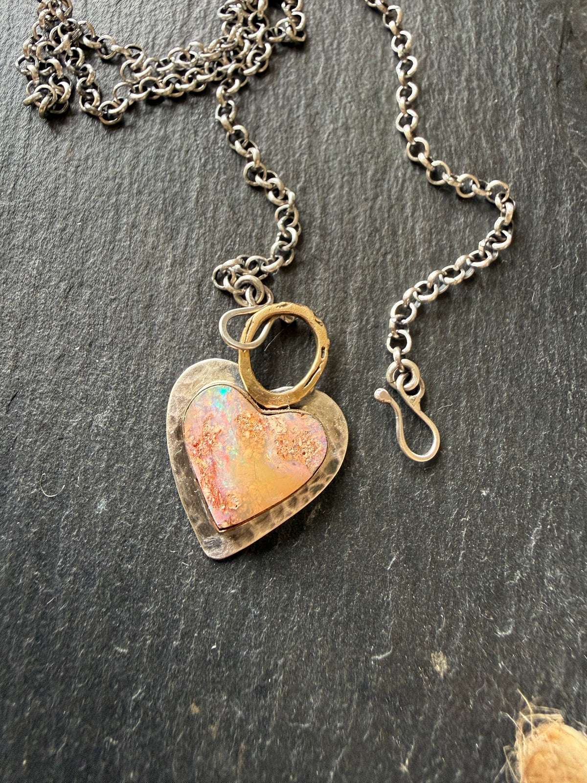 Pastel Boulder Opal Pendant