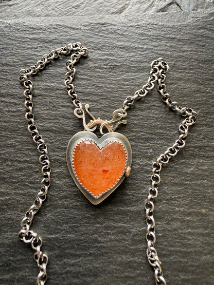 Rainbow Confetti Sunstone Pendant