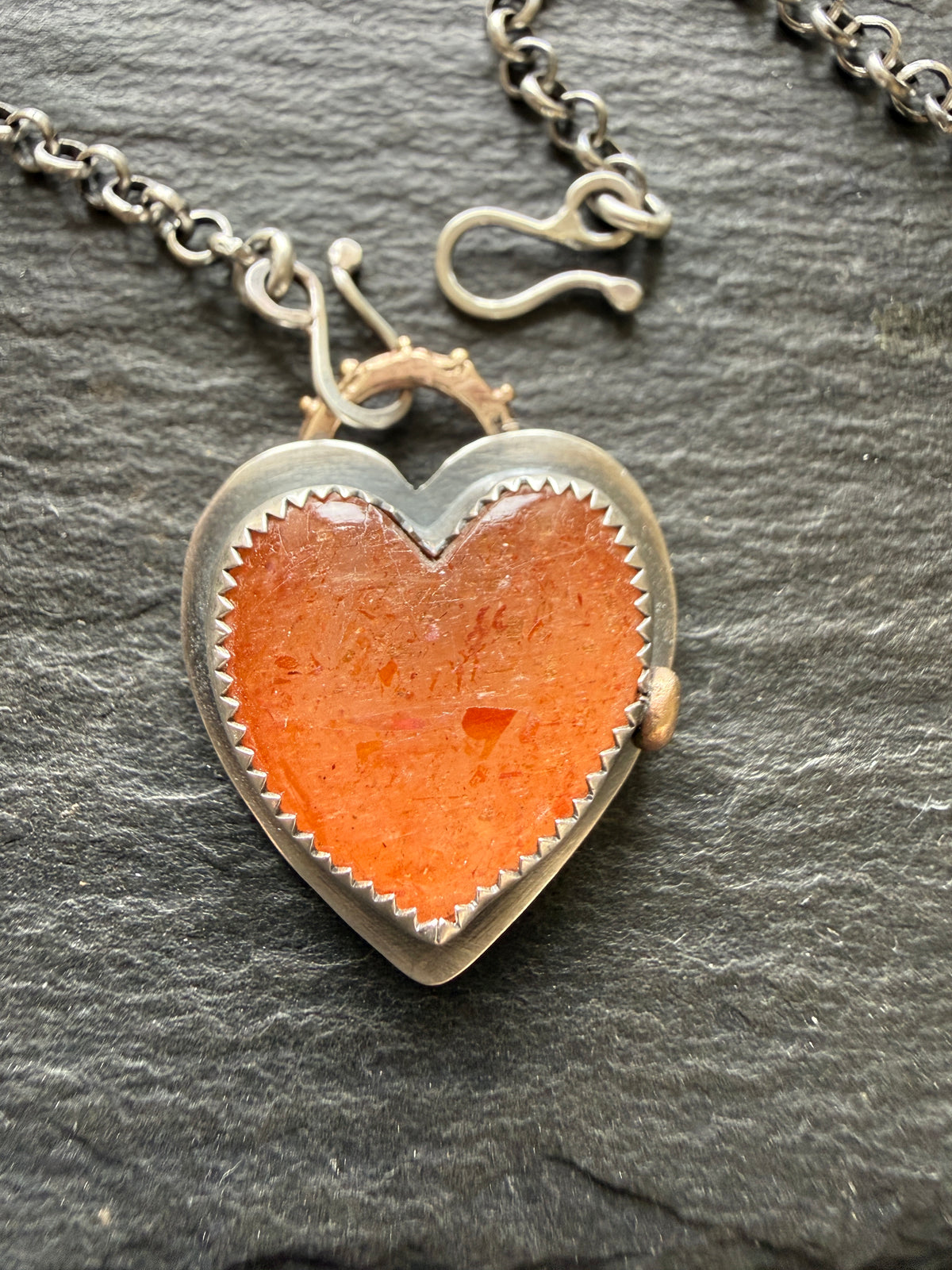 Rainbow Confetti Sunstone Pendant