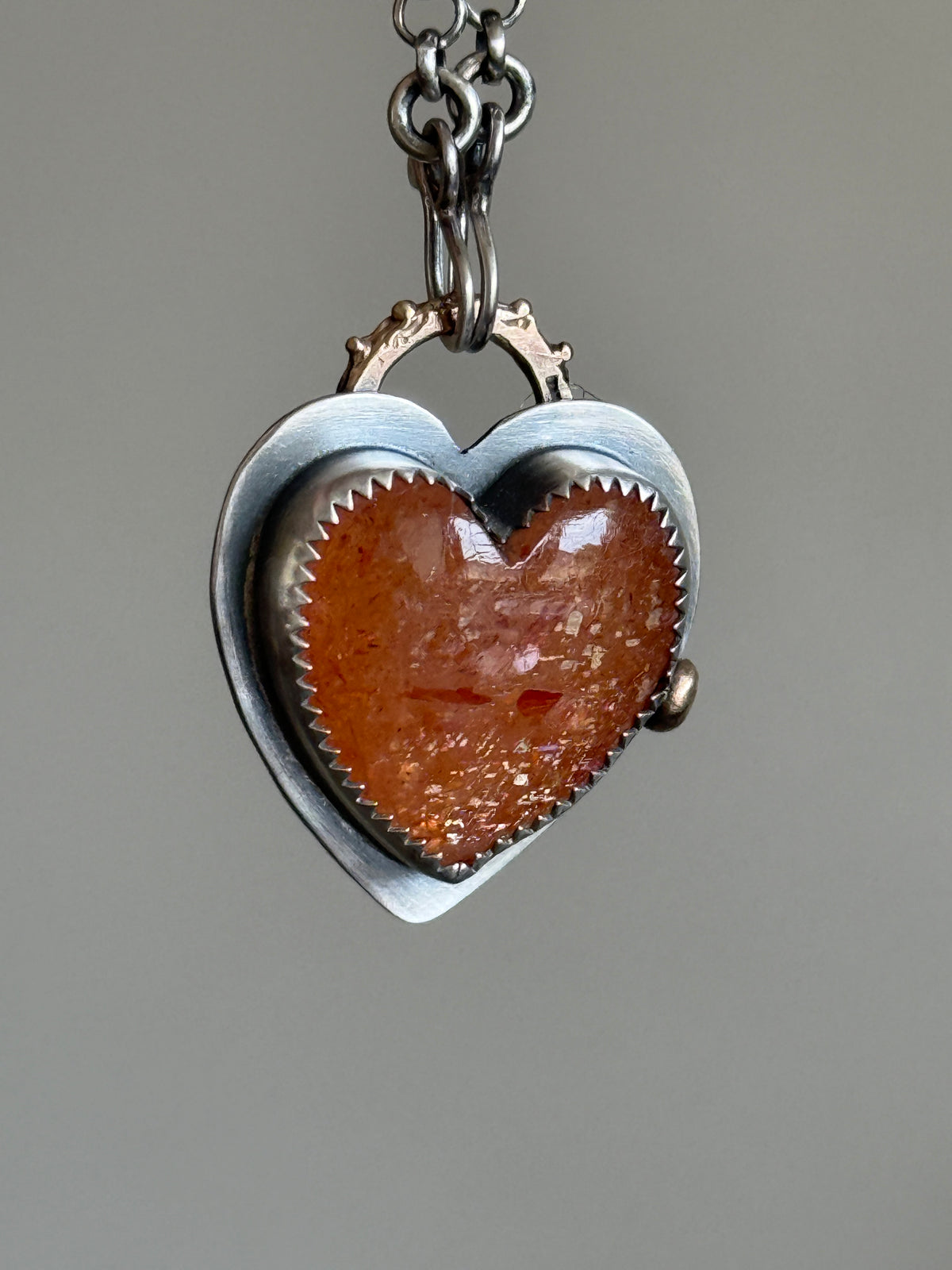 Rainbow Confetti Sunstone Pendant