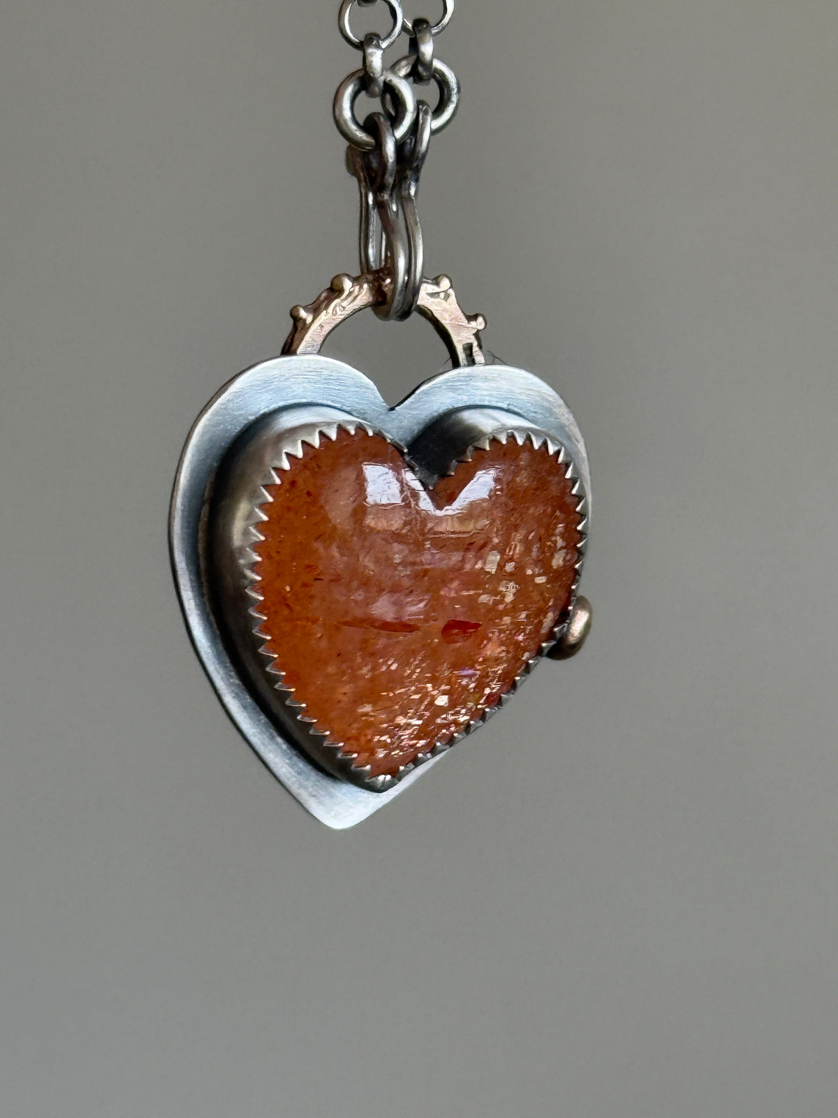Rainbow Confetti Sunstone Pendant