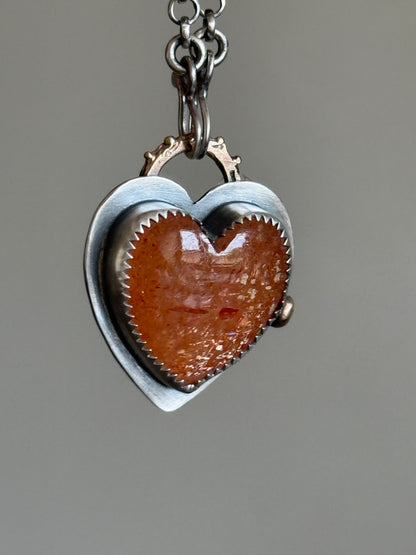 Rainbow Confetti Sunstone Pendant