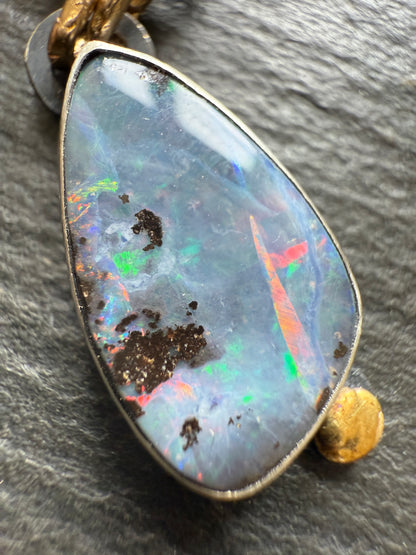 Pink Rhodalite Garnet & Opal