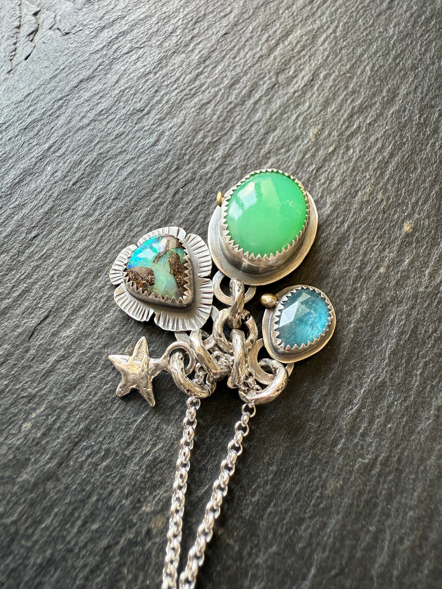 Chrysoprase Charm Necklace