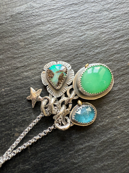 Chrysoprase Charm Necklace