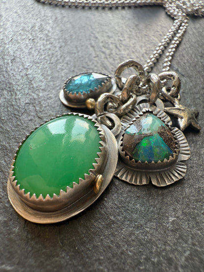 Chrysoprase Charm Necklace