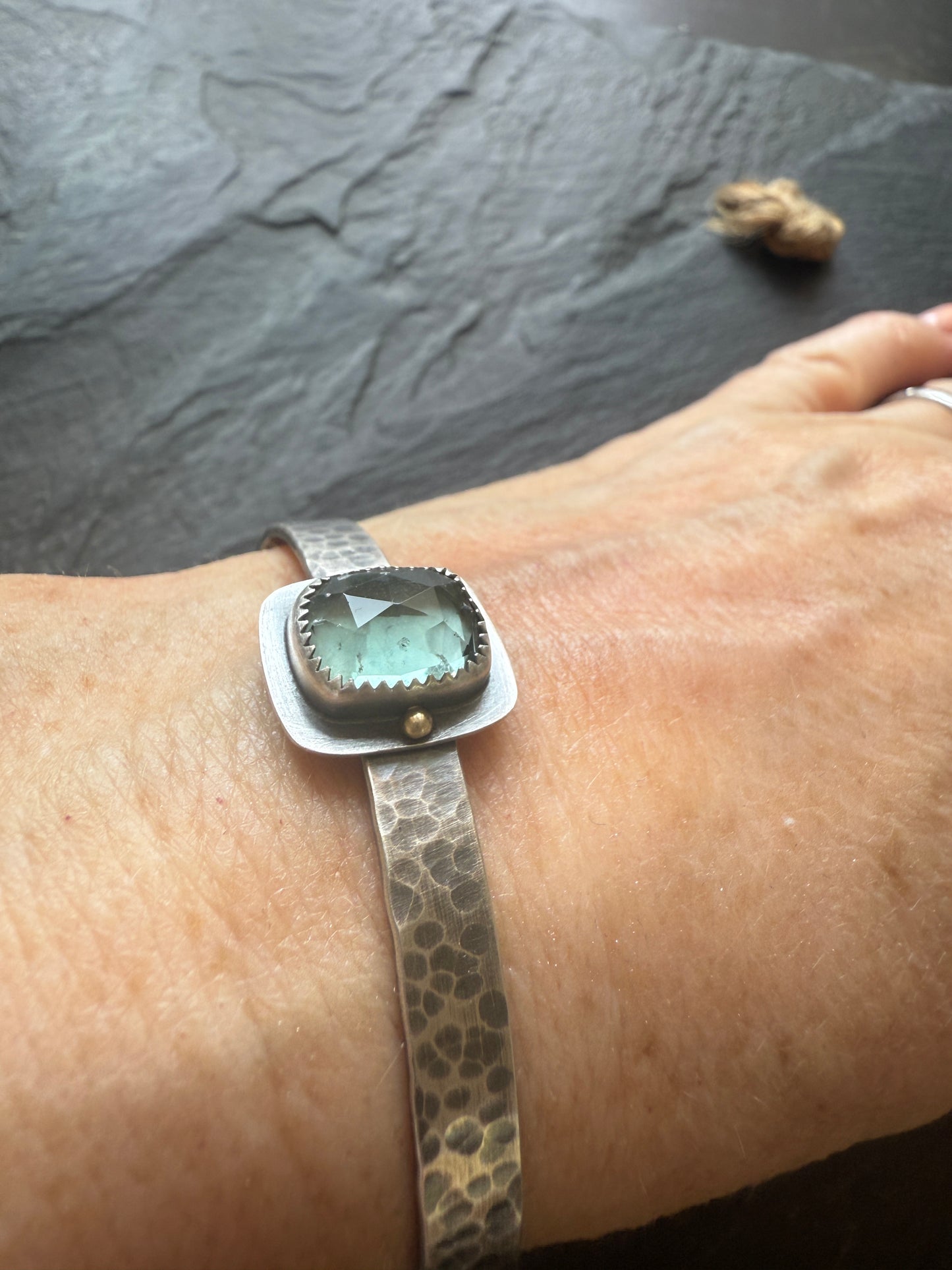 Teal Fluorite Bangle