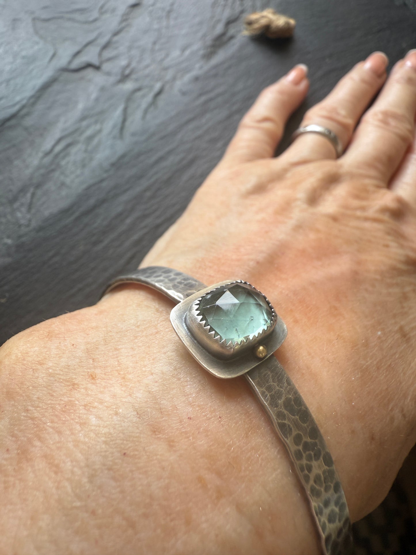 Teal Fluorite Bangle