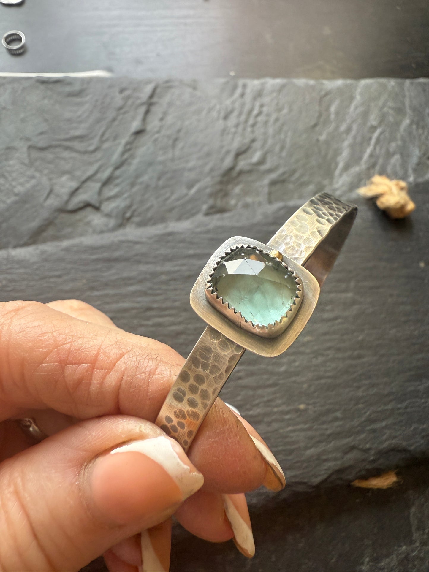 Teal Fluorite Bangle