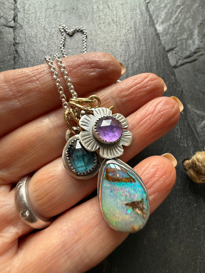 Mixed Metal Charm Necklace