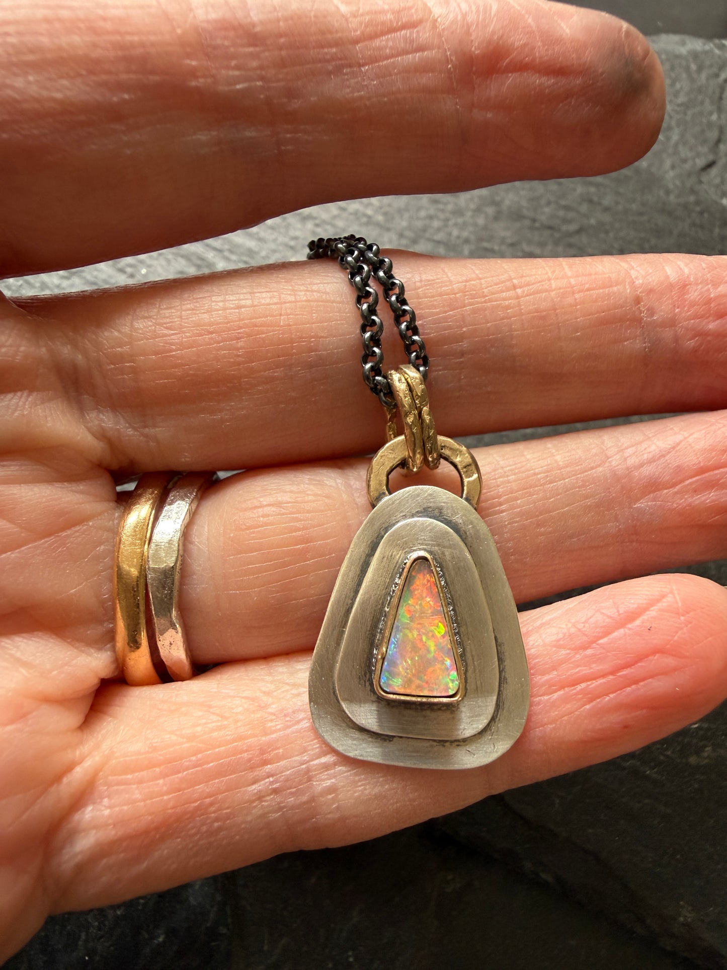 Dainty Opal Pendant