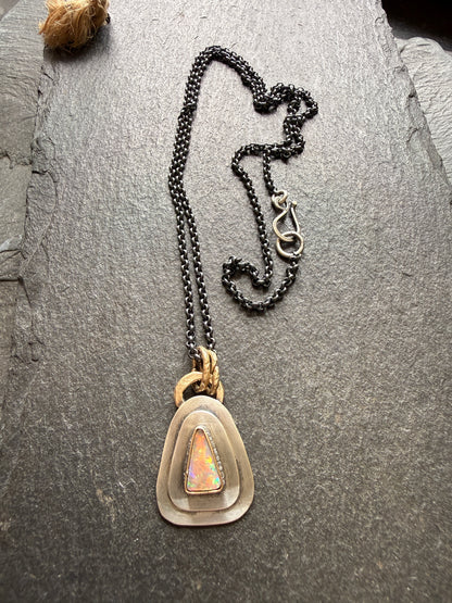 Dainty Opal Pendant