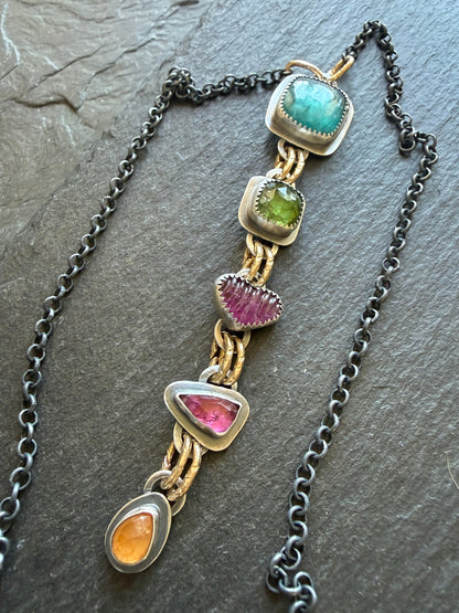 Long Gemstone Necklace