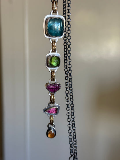 Long Gemstone Necklace