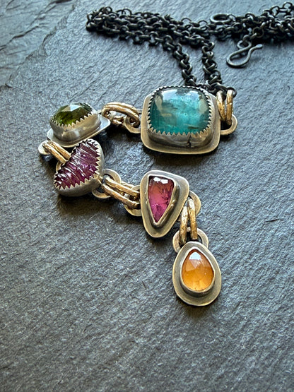 Long Gemstone Necklace
