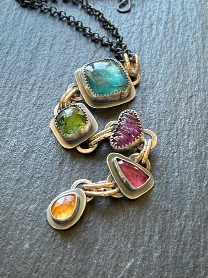 Long Gemstone Necklace